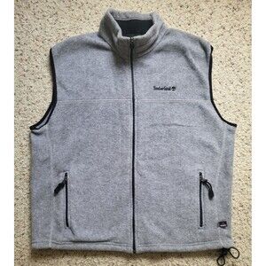 Timberland Polartec Fleece Vest Men’s XL Heather Gray Outdoor Hiking